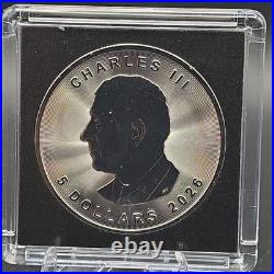 Calgary Flames Colourized Canadian Maple 1 oz 999 Silver Coin Limited Edn