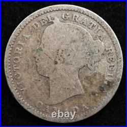 Canada 10 Cents 1892, Coin, Silver, Large 9, Inv#H545