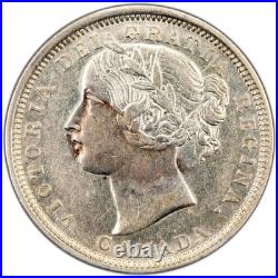 Canada 1858 20 Cents Silver Coin One Year Type! ICCS VF-30