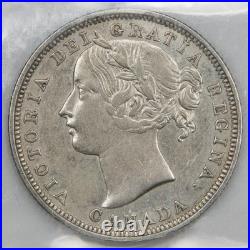 Canada 1858 Blundered I in Gratia 20 Cents Silver Coin ICCS EF-40