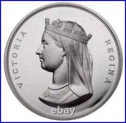 Canada 1876 Indian Treaty Medal Restrike, 10 Ounces Brilliant. 9999 Fine Silver