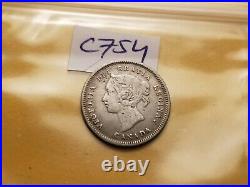 Canada 1881 5 Cent Silver Coin ID#c754