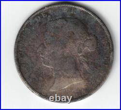 Canada 1881h Fifty Cents Half Dollar Queen Victoria Sterling Silver Coin