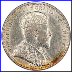 Canada 1902 25 Cents Quarter Silver Coin ICCS EF-40