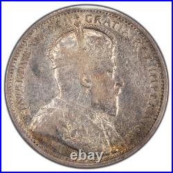 Canada 1904 25 Cents Quarter Silver Coin ICCS F-15