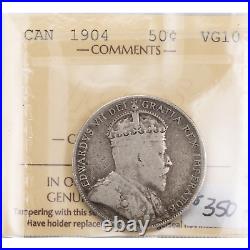 Canada 1904 50 Cents Half Dollar Silver Coin ICCS VG-10