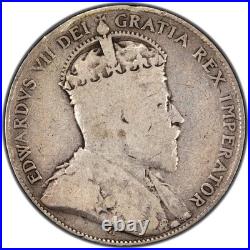 Canada 1904 50 Cents Half Dollar Silver Coin VG (rim bumps)