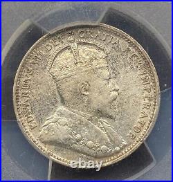 Canada 1905 25 Cents Silver Coin Tough Date PCGS AU 50