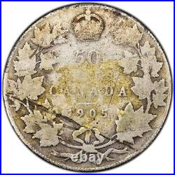 Canada 1905 50 Cents Half Dollar Silver Coin