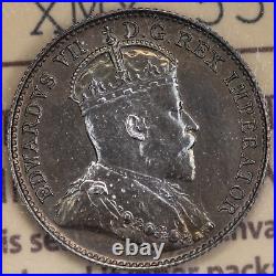 Canada 1908 Large 8 5 Cents Silver Coin ICCS Specimen SP-60