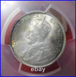 Canada 1911 King George V Silver 25 Cents / Quarter PCGS MS 65 #MF-T2791