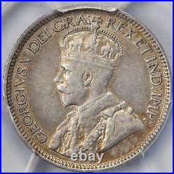 Canada 1913 Broad Leaves 10 Cents Dime Silver Coin PCGS XF-45