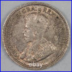 Canada 1915 5 Cents Silver Coin ICCS EF-45
