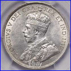 Canada 1916 50 Cents Half Dollar Silver Coin PCGS AU-58