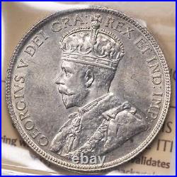 Canada 1917 50 Cents Half Dollar Silver Coin ICCS AU-55