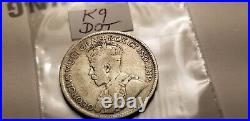 Canada 1936 Dot Rare 25 Cent Silver Coin Id1