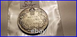 Canada 1936 Dot Rare 25 Cent Silver Coin Id1