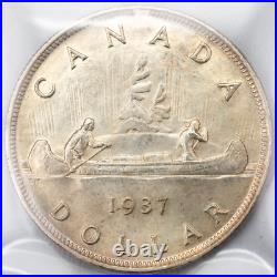 Canada 1937 $1 Silver Dollar Coin ICCS MS-64 Canada 1937 $1 Silver Dollar Coin ICCS MS-64