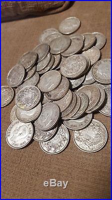 Canada 1940s n early 50s Silver 50 Cents George V. LOT of 52 coins NO RESERVE