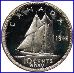 Canada 1946 10 Cents Ten Cent Silver Coin Specimen Strike
