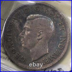 Canada 1946 $1 Silver Dollar Coin ICCS AU-55