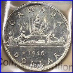 Canada 1946 $1 Silver Dollar Coin ICCS MS-60