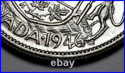 Canada 1946 Design Hoof In 6 Variety Silver 50 Cents Half Dollar Coin