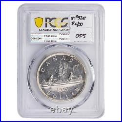 Canada 1947 Pointed 7 4xHP $1 Silver Dollar Coin PCGS AU Detail Cleaned