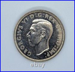Canada 1947 Pointed 7 Silver $1.00 Dollar Coin Polished AU/UNC 2X HP