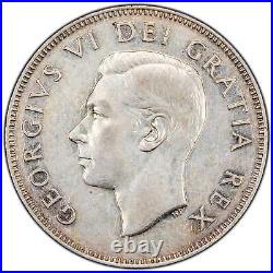 Canada 1948 50 Cents Half Dollar Silver Coin VF-30