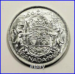 Canada 1948 Silver 50 Cents Half Dollar Coin