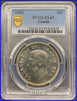 Canada 1950 $1 Dollar Silver Coin KM #46 PCGS PL65
