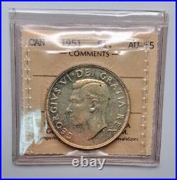 Canada 1951 Arnprior Silver $1.00 Dollar Coin ICCS AU-55