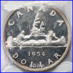 Canada 1954 $1 Silver Dollar Proof Like Coin ICCS PL-64 Canada 1954 $1 Silver Dollar Proof Like Coin ICCS PL-64