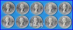 Canada 1958 $1 One Dollar Silver Coin Lot of 10 Choice Uncirculated