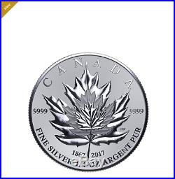 Canada 1967-2017 Maple Leaf Tribut Pure Silver Fractional 4-Coin Set