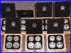 Canada 1976 Montreal olympic proof set of 28 silver coins Series 1-7