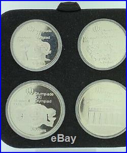 Canada 1976 Olympics 4 Coin Proof Set Box & COA 4.32 Ozs Silver