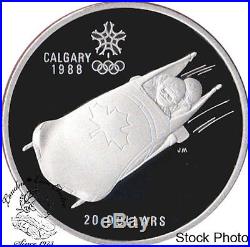 Canada 1985 1988 $20 Calgary Olympic Silver 10 Coin Set