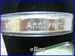 Canada 1998 Canada Maple Leaf 10th Anniv. $50 Dollar Silver 10 oz Coin Ingot Box