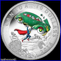 Canada 1/2 oz Fine Silver Coin Iconic Superman Comic Covers Action 1938