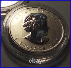 Canada 1 Oz Silver Coin Queen Elizabeth II 5 Dollar 2011 Maple Leave. 9999