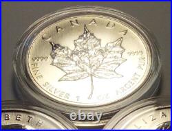 Canada 1 Oz Silver Coin Queen Elizabeth II 5 Dollar 2011 Maple Leave. 9999