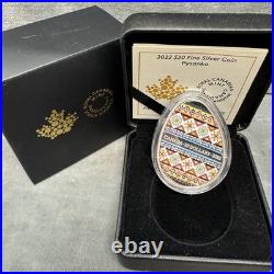 Canada 1oz Pure Silver Coloured Coin 2022 Pysanka