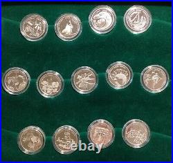 Canada 2001-2003 Festivals 50 Cents Silver Proof 13 Coins Set withBox& COA