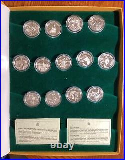 Canada 2001-2003 Festivals 50 Cents Silver Proof 13 Coins Set withBox& COA