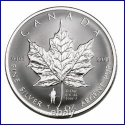 Canada 2004 $5 1 oz Silver Maple Leaf D-Day Coin