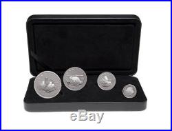 Canada 2004 9999 Fine Silver 4 Coin Set Arctic Fox Proof Tax Exempt RCM