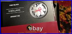 Canada 2006 Breast Cancer Awareness Pink Ribbon $5 Silver Coin