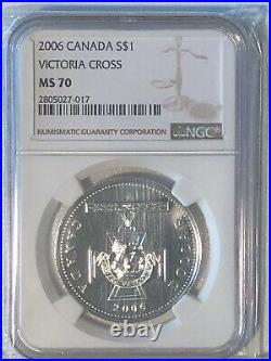 Canada, 2006, VICTORIA CROSS S$1, (All PF 70 3 coins Gilt, MS, PR) UNC Coins